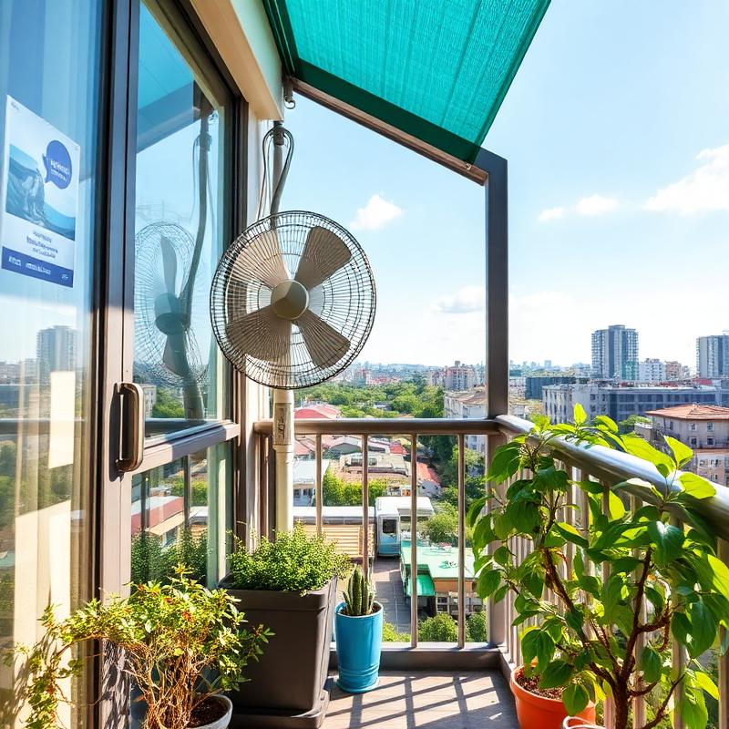 Kundenfoto von Ali, Genf: Balkon-Ventilator: aus der Hitzefalle wurde unser Lieblingsort.